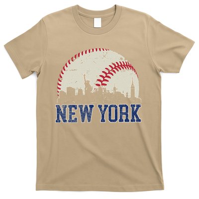 New York Retro Baseball Lover Met At Game Day T-Shirt