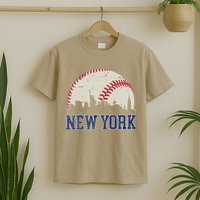 New York Retro Baseball Lover Met At Game Day T-Shirt