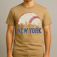 New York Retro Baseball Lover Met At Game Day T-Shirt