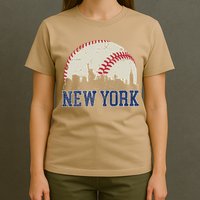 New York Retro Baseball Lover Met At Game Day T-Shirt