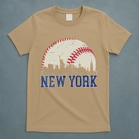 New York Retro Baseball Lover Met At Game Day T-Shirt