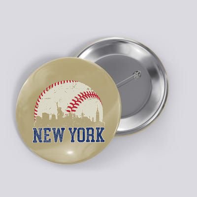 New York Retro Baseball Lover Met At Game Day Button