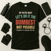 No You're Right Let's Do It The Dumbest Way Possible Funny T-Shirt