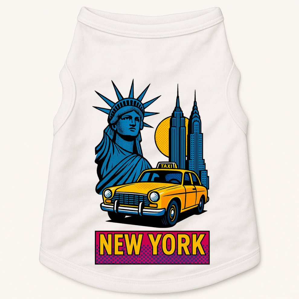 New York Retro Style Doggie Tank