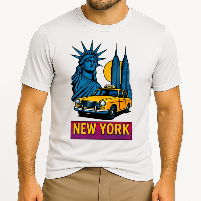 New York Retro Style Cooling Performance Crew T-Shirt