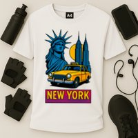 New York Retro Style Cooling Performance Crew T-Shirt