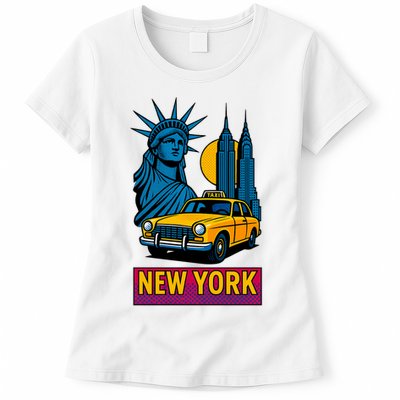 New York Retro Style Womens T-Shirt