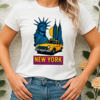 New York Retro Style Womens T-Shirt