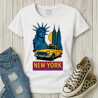 New York Retro Style Womens T-Shirt