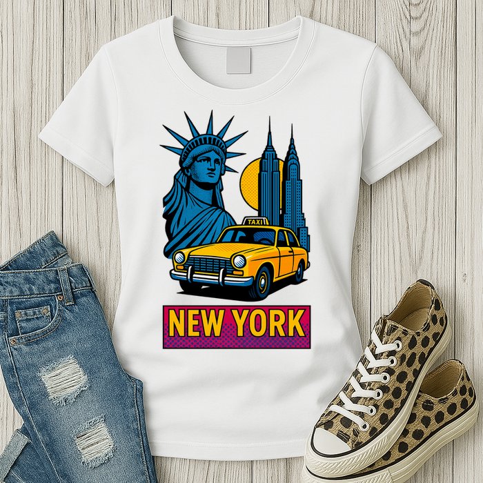 New York Retro Style Womens T-Shirt