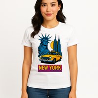 New York Retro Style Womens T-Shirt