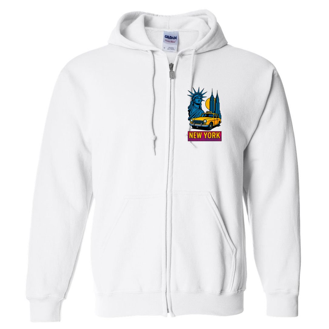 New York Retro Style Full Zip Hoodie