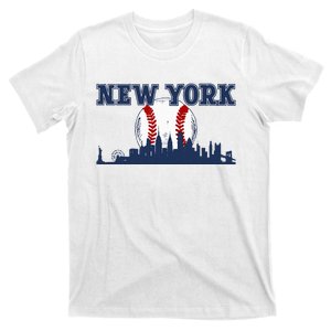 New York Retro Baseball Lover Met At Game Day T-Shirt