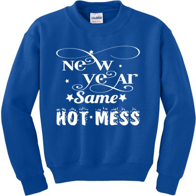 New Years Same Hot Mess 2020 Fun Party Gift Funny Gift Kids Sweatshirt