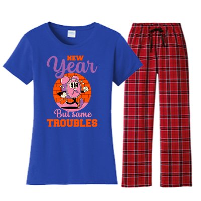 New Year Same Me Poke Fun At New YearS Resolutions Gift Women's Flannel Pajama Set