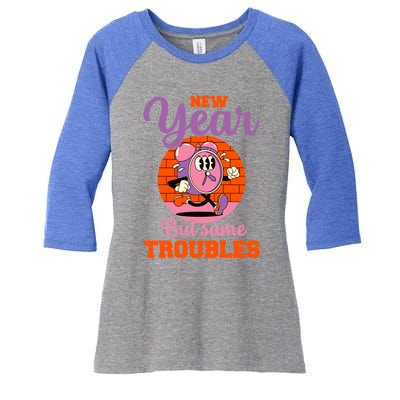 New Year Same Me Poke Fun At New YearS Resolutions Gift Women's Tri-Blend 3/4-Sleeve Raglan Shirt