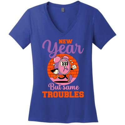 New Year Same Me Poke Fun At New YearS Resolutions Gift Women's V-Neck T-Shirt