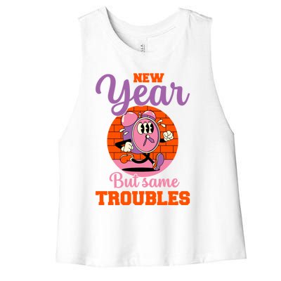 New Year Same Me Poke Fun At New YearS Resolutions Gift Women's Racerback Cropped Tank