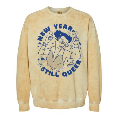 New Year Still Queer Celebration Colorblast Crewneck Sweatshirt