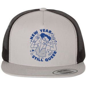 New Year Still Queer Celebration Flat Bill Trucker Hat