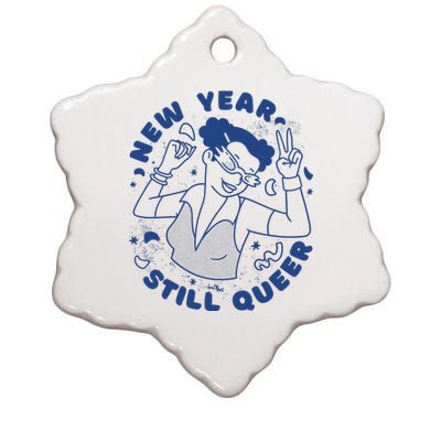 New Year Still Queer Celebration Ceramic Star Ornament