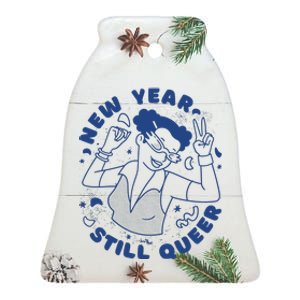 New Year Still Queer Celebration Ceramic Bell Ornament