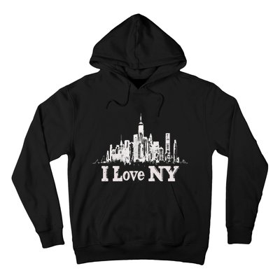 New Yorker Skiline Design Women New York Hoodie