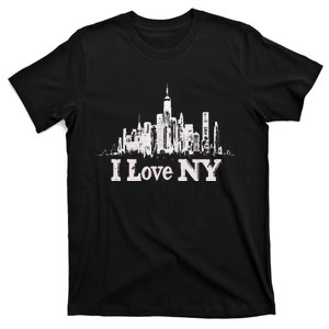 New Yorker Skiline Design Women New York T-Shirt