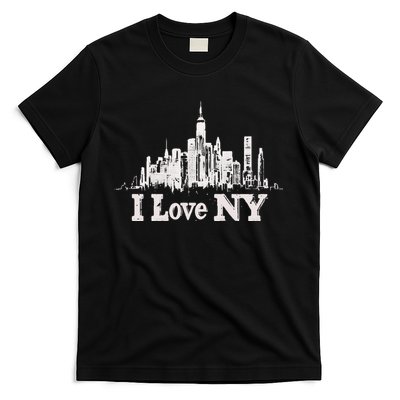 New Yorker Skiline Design Women New York T-Shirt