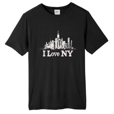 New Yorker Skiline Design Women New York Tall Fusion ChromaSoft Performance T-Shirt