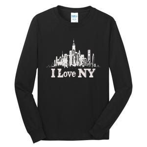 New Yorker Skiline Design Women New York Tall Long Sleeve T-Shirt