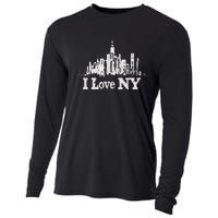 New Yorker Skiline Design Women New York Cooling Performance Long Sleeve Crew