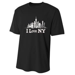 New Yorker Skiline Design Women New York Performance Sprint T-Shirt