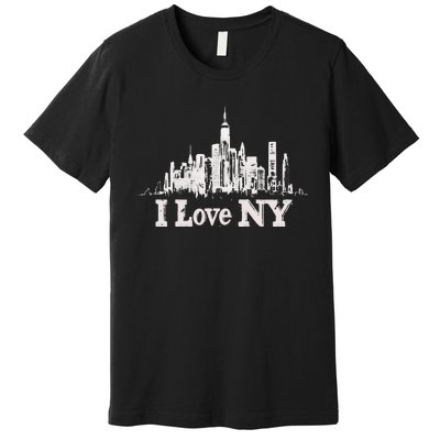 New Yorker Skiline Design Women New York Premium T-Shirt