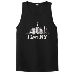 New Yorker Skiline Design Women New York PosiCharge Competitor Tank