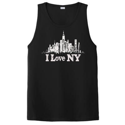 New Yorker Skiline Design Women New York PosiCharge Competitor Tank