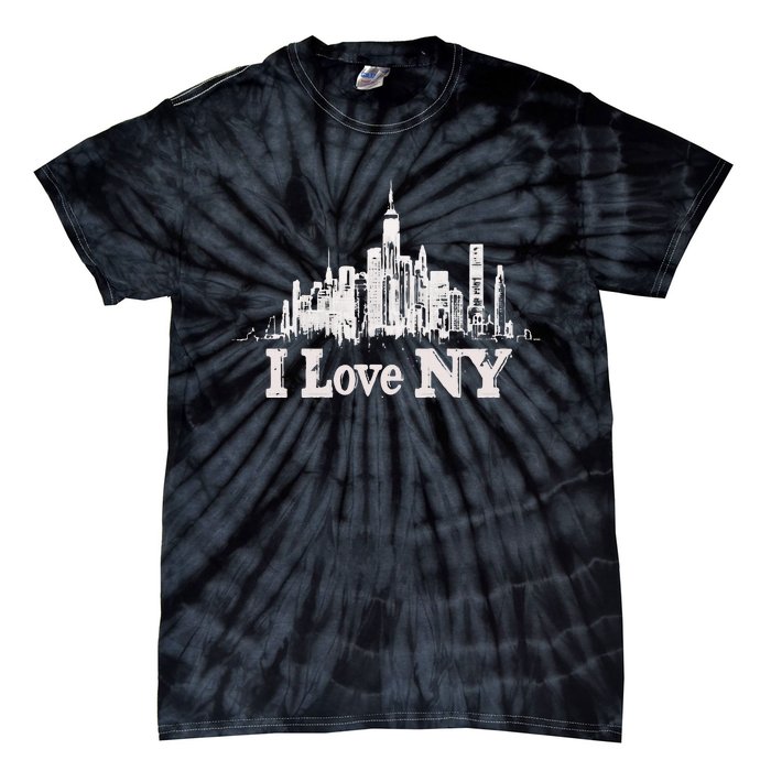 New Yorker Skiline Design Women New York Tie-Dye T-Shirt