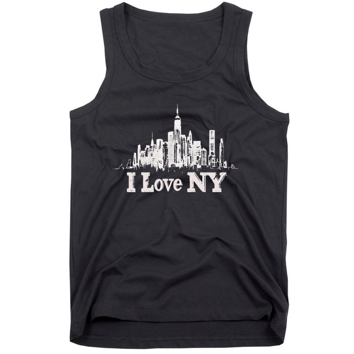 New Yorker Skiline Design Women New York Tank Top