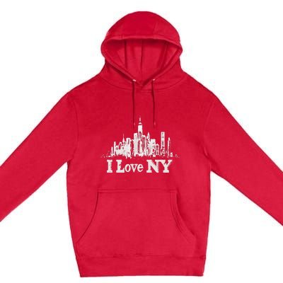 New Yorker Skiline Design Women New York Premium Pullover Hoodie