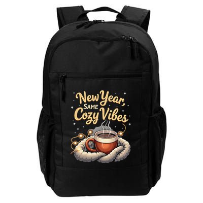 New Year Same Cozy Vibes Coffee Lover New Beginnings Squad Daily Commute Backpack