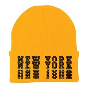 New York Stacked Knit Cap Winter Beanie