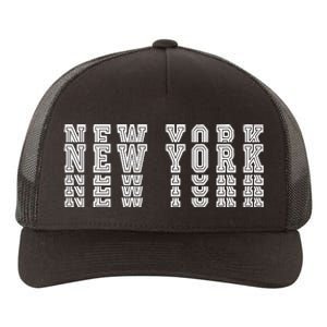 New York Stacked Yupoong Adult 5-Panel Trucker Hat