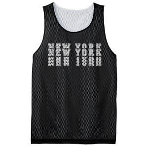 New York Stacked Mesh Reversible Basketball Jersey Tank