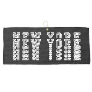 New York Stacked Large Microfiber Waffle Golf Towel