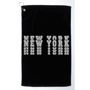 New York Stacked Platinum Collection Golf Towel