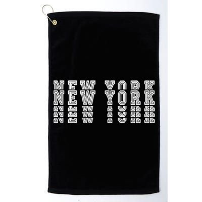 New York Stacked Platinum Collection Golf Towel