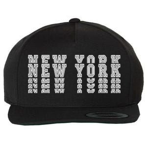 New York Stacked Wool Snapback Cap