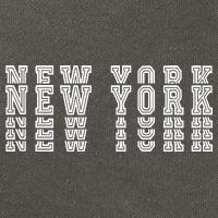 New York Stacked Cotton Canvas Backpack