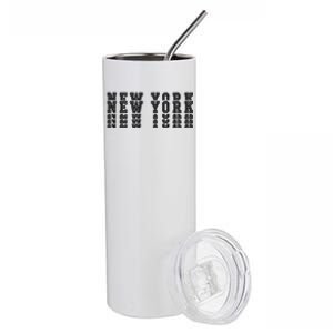 New York Stacked Stainless Steel Tumbler