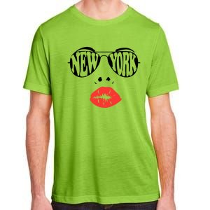 New York Summer Coral Lips National Sunglasses Day Cute Gift Adult ChromaSoft Performance T-Shirt